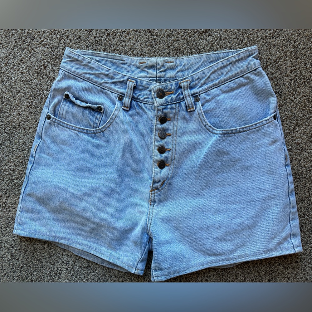 PEPE Jean Shorts Vintage '90s Light wash denim Button Fly Jean shorts 2000s